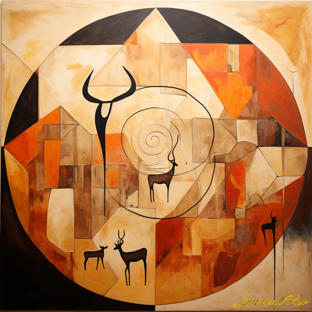 Geometric style painting - Lascaux